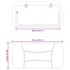 vidaXL Headboard Cushion Light Grey Polyester, PP fiber 31.5 in wide