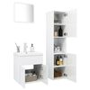 vidaXL Bathroom Furniture Set High gloss white Engineered wood, acrylic