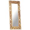 vidaXL Mirror Brown Solid Mango Wood 43.3 x 19.7 in Decorative Inlays