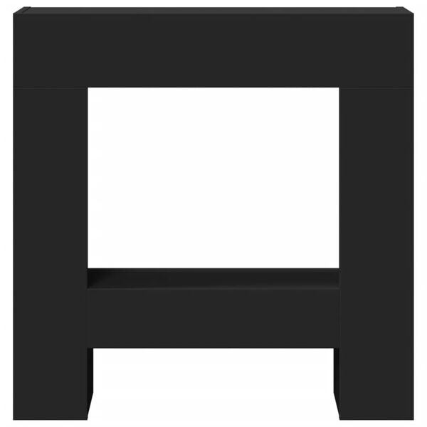 vidaXL Fireplace Surround Black 31.9x7.1x32.3" Engineered Wood