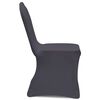 vidaXL Chair Cover Set of 4 Anthracite Polyester, 10% Elastane Universal