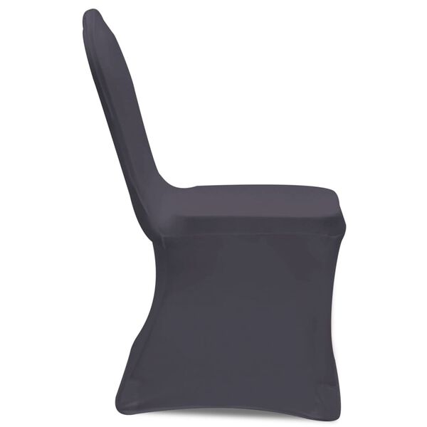 vidaXL Chair Cover Set of 4 Anthracite Polyester, 10% Elastane Universal