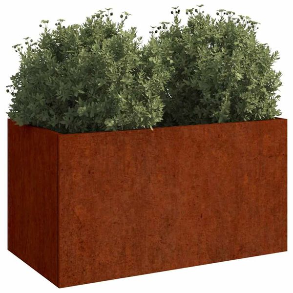 vidaXL Planter Rusty Corten steel Medium Durable Corten Steel Planter