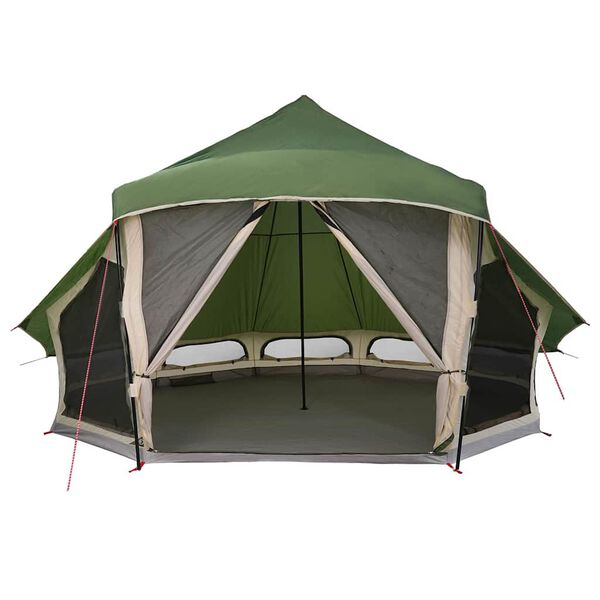 vidaXL Family Tipi Tent Folding with Roof Green 508 x 470 x 300 cm