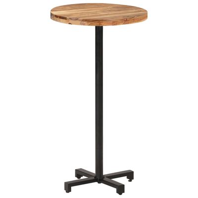 vidaXL Bar Table Round Ø23.6"x43.3" Solid Acacia Wood
