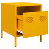 vidaXL Bedside Cabinet Set of 2 Mustard Yellow Cold-rolled steel