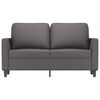vidaXL 2-seater Sofa Grey 75% Polyvinyl Chloride, 20% Polyester, 5% Cotton