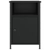 vidaXL Bedside Cabinet Black Engineered wood, Iron Medium