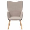 vidaXL Armchair Light Grey 24.41 x 26.38 x 37.60 in Sherpa Fabric