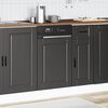 vidaXL Dishwasher Panel Black Engineered wood Standard Durable