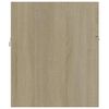 vidaXL Bathroom Furniture Set Sonoma Oak Engineered Wood, Ceramic Medium