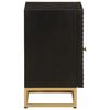 vidaXL Bedside Cabinet Black Solid mango wood and iron