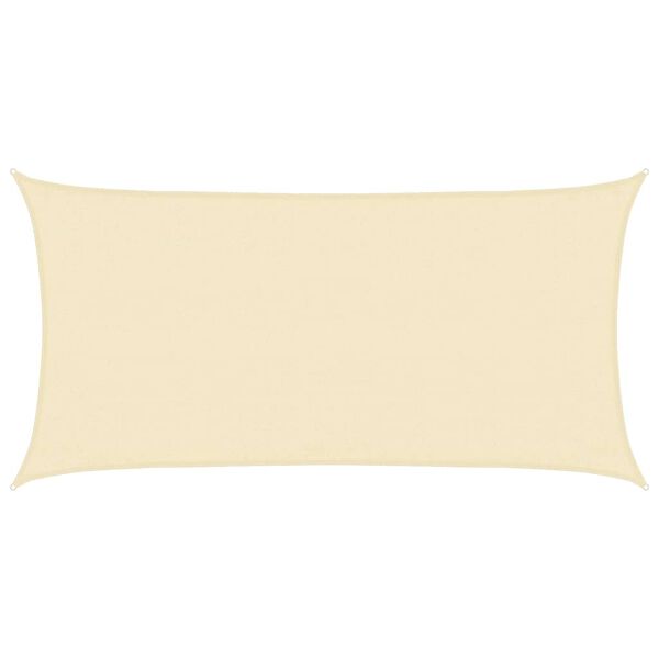 vidaXL Sunshade Sail 1.75 oz/ft² Cream 9.8x19.7' HDPE
