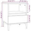 vidaXL Bedside Cabinet Set of 2 White Engineered wood, metal