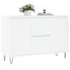 vidaXL Sideboard White Engineered Wood, Iron Medium Sideboard