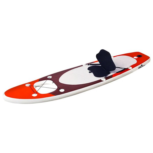 vidaXL Inflatable Stand Up Paddle Board Set Red 141.7x31.9x3.9"