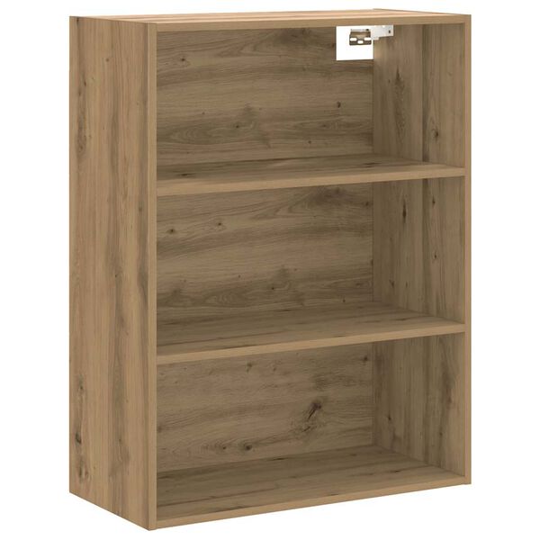 vidaXL Hanging Wall Cabinet Artisan oak Engineered wood 27.4x12.8x35.4 in
