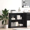 vidaXL Bookshelf Black Oak 31.50 x 9.45 x 29.92 in Engineered Wood