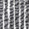 vidaXL Fly Curtain Grey and Black and White 39.4x90.6" Chenille