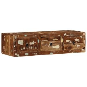 vidaXL Wall-mounted TV Cabinet Reclaimed Wood Color Solid Reclaimed Wood