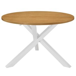 vidaXL Dining Table White and Brown
