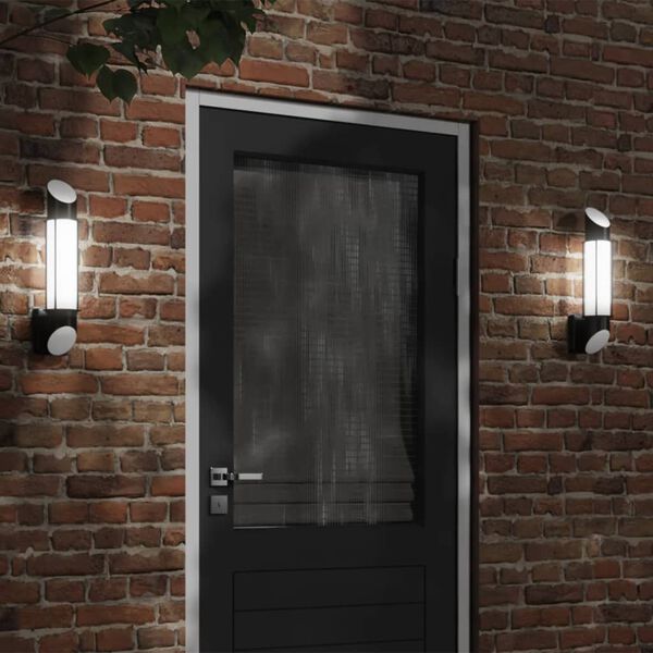 vidaXL Outdoor Wall Light Black Stainless Steel Outdoor Wall Light