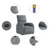 vidaXL Electric Massage Recliner Chair Gray Faux leather, Wood, Metal, Foam