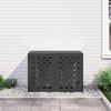 vidaXL Air Conditioner Cover Black 39.37 x 19.69 x 27.56 in Steel