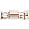 vidaXL Garden Lounge Set Brown, Cream White