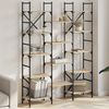 vidaXL Bookshelf Sonoma oak Engineered wood, Powder-Coated Steel Medium