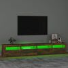 vidaXL TV Cabinet Smoked Oak Engineered Wood Large Modern Design
