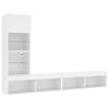 vidaXL 4 Piece TV Wall Units with LED White Engineered Wood