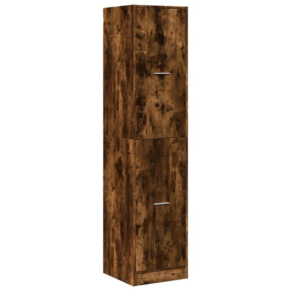vidaXL Apothecary Cabinet Smoked Oak Engineered Wood Large