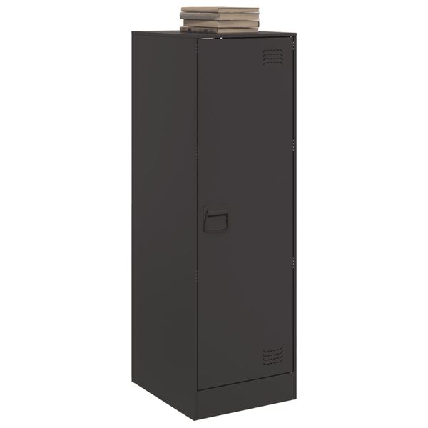 vidaXL Sideboard Black Cold-rolled steel Medium Sideboard Rectangular