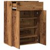 vidaXL Shoe Cabinet Old Wood 23.6x13.8x33.1" Engineered Wood