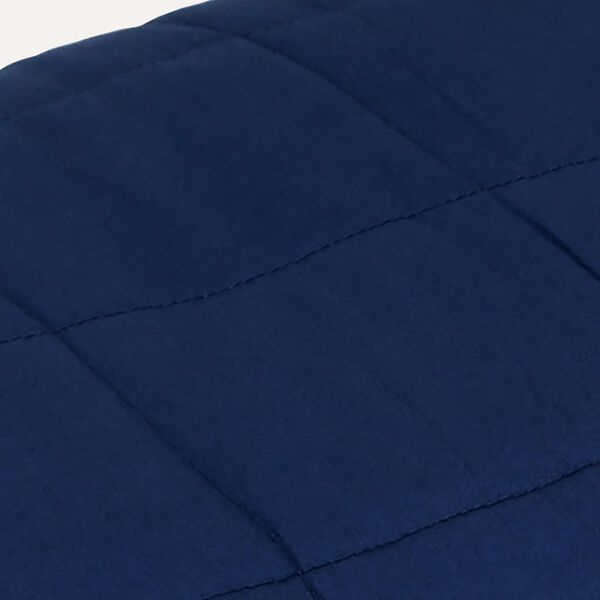 vidaXL Weighted Blanket Blue Cotton, Polyester, Glass Beads King