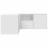 vidaXL Corner Cabinet White Engineered Wood 78.7 in long, 17.7 in high