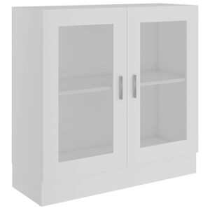 vidaXL Vitrine Cabinet White Engineered wood Medium Storage
