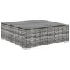 vidaXL Patio Lounge Set Set of 6 Grey PE Rattan Large Modular