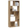 vidaXL Bookcase Artisan Oak Engineered Wood 26.4 x 9.4 x 63.4 in