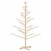 vidaXL Wooden Christmas Tree with Stand Natural 59.1" Solid pine wood