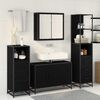 vidaXL Bathroom Furniture Set 3 pcs Black Oak Engineered Wood