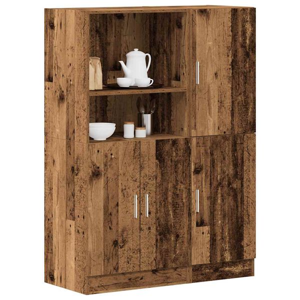 vidaXL Kitchen Cabinet Set Old wood Engineered wood Medium