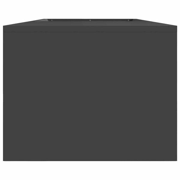 vidaXL Fire Pit Black 62.99 x 17.72 x 13.78 in Steel