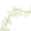 vidaXL Christmas Flower Garland White Artificial silk and PE Large