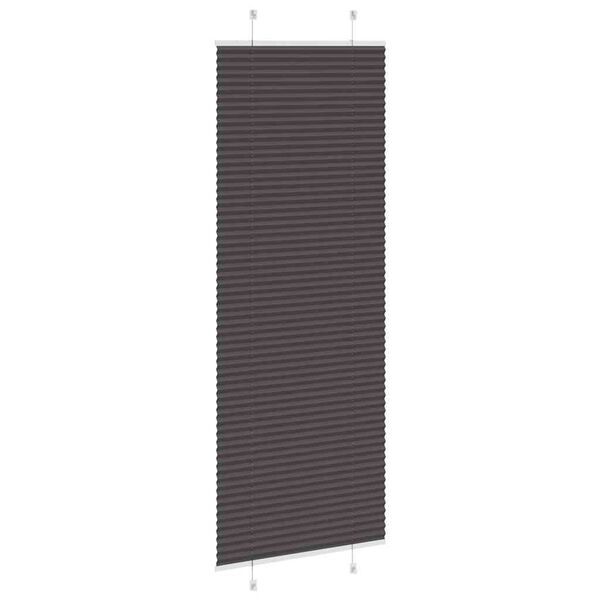 vidaXL Pleated Blind Black 100% Polyester 31.5x78.7 in