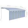 vidaXL Retractable Awning Blue and white