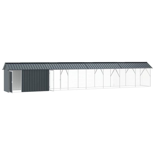 vidaXL Bird Cage Anthracite 332.28 x 40.55 x 55.91 in Galvanised Steel