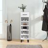 vidaXL Shoe Cabinet White Engineered wood, iron 41.3 in height