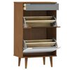 vidaXL Shoe Cabinet Brown Solid pine wood Shoe Cabinet Rectangular